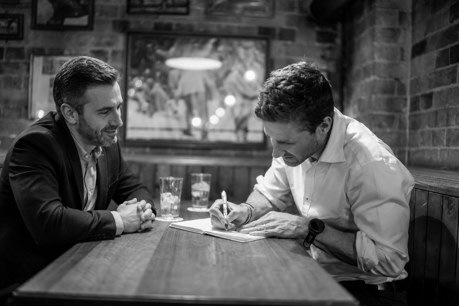 Two leaders in conversation