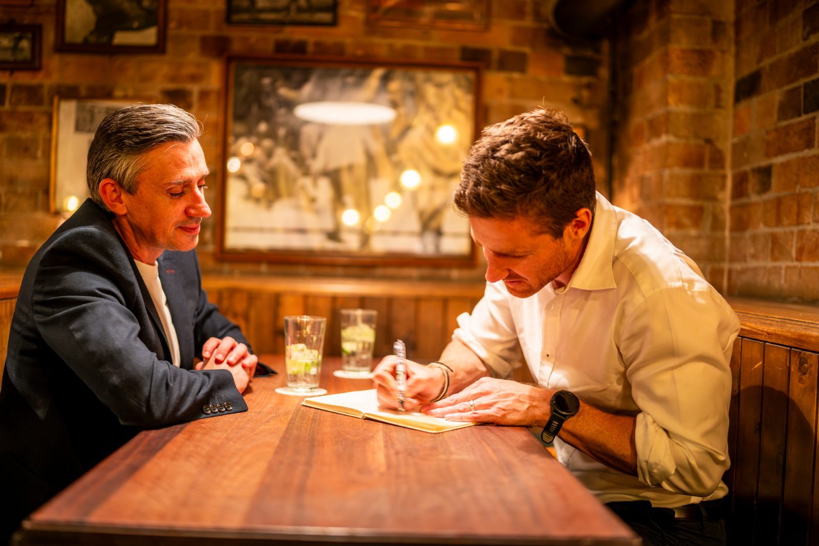 Two leaders in conversation